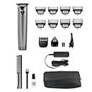 WAHL Canada Lithium-Ion Stainless Steel Multigroomer, All‐in‐one grooming kit, Use the t‐blade trimmer head for beard & touch‐up trims, dual shaver, trim hard reach ear nose areas - Model 3114