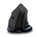 Ubervia® F-35 Mouse Wireless Vertical Mouse Ergonomic 2400 DPI Optional Portable Gaming Mouse for Mac Laptop PC Computer