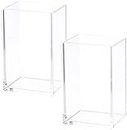 SHARMA PLASTICS 2 Piece Acrylic Pen Holder, Clear Desktop Pencil Cup Stationery Organizer For Office, School, Home Supplies (Pack Of 2), Transparent