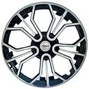 PRIGAN 15 Inch Silver Black Wheel Cover for All 15 Inch Cars (Avialable in 14,15 Inch) (Set of 4 Pcs) (Press Fitting) Model- Magic-DC-15