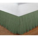 Patch Magic Green Hunter & Tan Checks/Dust Ruffle 18" Bed Skirt Cotton in Brown | 78 W x 80 D in | Wayfair DRKW140A
