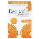 Dequadin Medicated Throat Lozenges - Orange | Provides Antibacterial & Antifungal Relief From Soar Throat & Mouth Sores | 16 Count