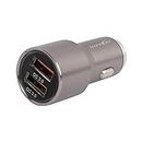Nippon Original Dual Port Rapid Car Charger With Quick Charge 3.0, Compact With Easy 1 Year Warranty, Cellular Phone, Micro USB Type B, Grey