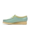 Clarks Men's Wallabee Oxford, Blue/Lime Print Suede, 11