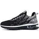 MAFEKE Mens Air Athletic Running Shoes Tennis Fashion Lightweight Breathable Walking Sneakers (Black US 9.5 D(M)
