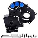 CrazyHobby Aluminum Transmission Case Gearbox with Motor Plate and Arm Mounts for 1/10 Traxxas Slash 2WD Rustler Stampede Bandit Replace of 3691