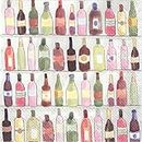 Celebrate the Home Watercolor 3-Ply Paper Cocktail Napkins 20 Count Wine Shelves
