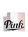 Victoria's Secret PINK Plush Soft Sherpa Blanket - Grey Colorblock