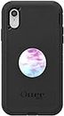 OtterBox + Pop Defender Series Case for iPhone XR - Non-Retail Packaging - Black with Pop (Ride or Dye)