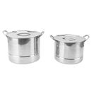 4PCS Soup Pot Set Stainless Steel Multipurpose Sauce Pot Kitchen Cookware Wit