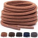 Miscly Shoe Laces for Dress Shoes - Round Oxford Shoelaces for Men - Multiple Lengths and Colors Available (36″, Brown)