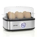 OSTBA Cocedor de Huevos, 400 W Cocedor huevos multifuncional, 6 huevos fáciles de pelar, huevos blandos, medianos, duros, pochados, fabricante de tortillas, vaporera, zumbador, luz indicadora
