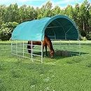 ShCuShan Pop Up Gazebo, Pop Up Tent with Weights, Fully Waterproof, All Weather Gazebo ideal for Outdoor Party Camping,Livestock Tent PVC 3.7x3.7 m Green
