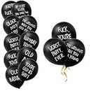 40 PCS Abusive Balloons, 12"/40 Pack with 10 Different Rude and Offensive Phrases, Funny Abusive Old Age Ballons for Birthday Party, Adult Party Decoration Balloons with Sarcastic Phrases