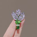 Fashion Crystal Lavender Brooches Pins Women Clothing Jewelry Party Accessories