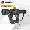 SVD 4X26 Red Illuminated Hunting Riflescope Glass Reticle Tactical Optics Sights