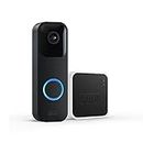 Blink Video Doorbell + Sync Module 2 | Two-way audio, HD video, motion and chime app alerts, easy setup, Alexa enabled, Blink Subscription Plan Free Trial — Wired or Wireless (Black)