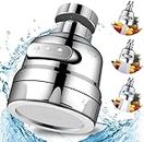 KRIVETY Movable Kitchen Faucet Head 360° Rotatable Faucet Sprayer Head Replacement Anti -Splash Tap Booster Shower and Water Saving Faucet for Kitchen And Bathroom (SILVER-C, Pack of 1)