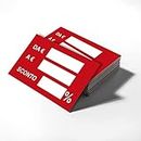 CORMAR POSTCARD CARDBOARD DISCOUNT Percent PRICE 100 PIECES - ideal for sales and promotions (RED)