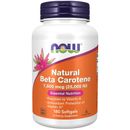 NOW Foods Beta caroteno natural 25,000 UI 180 cápsulas blandas, vitamina A, antioxidante