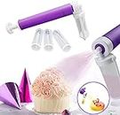 JEYANG Manual Airbrush for Cakes Glitter Decorating Tools, DIY Baking Cake Airbrush Pump Colouring Spray Gun, Kitchen Cake Decorating Kit for Cupcakes Cookies and Desserts (Multicolour)