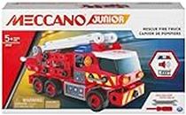 MECCANO - Camion DE Pompiers Junior - Jeu de Construction avec Sons, Lumières Et Outils - Camion de Pompiers de 150 pièces - Jouet Enfant 5 Ans Et + - Fabriqué en France