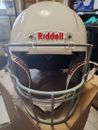 Riddell Youth Football Helmet White w/ Gray Facemask w/ Chinstrap Sep 2024 Small