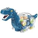 Toy Arena Dinosaur Bump and Go Action Toy, Transparent Toy with Sound Effect Dinosaur for Ages 3+ Kids -Battery Operated -Multicolor