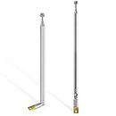 Bingfu 6 Sections Telescopic 65cm AM FM Antenna Portable Radio Antenna Replacement (2-Pack) Compatible with Indoor Portable Radio Home Stereo Receiver AV Audio Video Home Theater Receiver TV Tuner