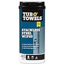 Tub O' Towels TW40-SS Stainless Steel Wipes for Cleaning, Polishing, and Protecting (Tub of 40 Wipes)