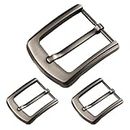 RSYHVG Belt buckle for men, square replacement buckle, made of zinc alloy, belt buckle, for men and women, belt (silver)