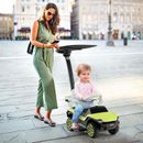 3-in-1 Licensed Volkswagen Ride on Push Car with 3-Position Adjustable Push Handle-Green - 38” x 16” x 36.5”