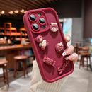 Suitable for iphone15promax case new 14 silicone bear cute 13