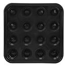 Gse Black Plastic Pool Ball Carrying Tray, 16 Holes Pool Snooker Billiard Ball Storage Holder Tray Billiards Supplies Accessories, 16 Ball Tray Pool (Negro)