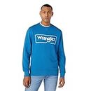 Wrangler Men's Frame Logo Crew Sweatshirt, Dark Blue, XXL