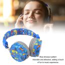 Wireless Blue Dinosaur Foldable BT Headphones for Kids