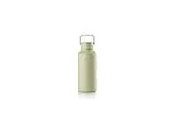 EQUA Timeless Stainless Steel Reusable Water Bottle, 600ml, Leakproof, BPA Free, Matcha