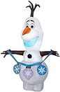 Gemmy Christmas Airblown Inflatable Frozen 2 Olaf Holding String of Ornaments Disney, 4 ft Tall
