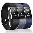 3 Pack Bands Compatible with Fitbit Charge 2, Classic & Special Edition Replacement Bands for Fitbit Charge 2, Small