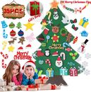 3D DIY Felt Christmas Tree with 35pcs Detachable Ornaments for Kids Xmas Gift UK