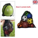 Mesh Equipment Ball Bag Football Carrying Net Sack Soccer Portable Sports Bag UK