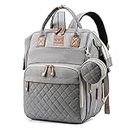 abracadabra Multiperpose Baby Diaper Bag With Changing Station for Mothers - Grey