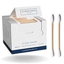 Clean Skin Club Clean Swabs | 500CT | One Pointed Tip | Biodegradable + Organic Cotton & Bamboo | Makeup & Nail Polish Touch-ups | Chlorine-Free & Hypoallergenic