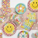 Creative Converting Flower Power Birthday Party Supplies Kit, Serves 8 in Green/Pink/Yellow | Wayfair DTC8477E2A