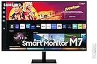 SAMSUNG M7 Series 32-Inch 4K UHD (3840x2160) Smart Monitor & Streaming TV (LS32BM702UNXGO) - Black