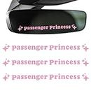 3pcs Passenger Princess Stickers, Elegant Rearview Mirror Sticker Eye-Catching Car Stickers Passenger Princess Car Accessories Pink Car Stickers for Women(Pink)