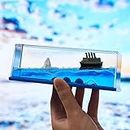 JIAVAXA Resin Car Interior Accessories Dashboard Decoration,Moving Titanic Liquid Wave Cruise Ship,Nautical Car Dashboard|Living Room|Office|Satisfying|Mind Calming|Smooth Movement|Pack Of 1