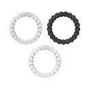Dr. Brown’s Flexees Beaded Teether Rings, 100% Silicone, Soft & Easy to Hold, Encourages Self-Soothe, 3 Pack, Black, White, Gray, BPA Free, 3m+