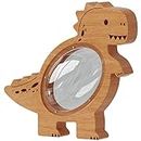 Wooden Clear Dinosaurs Piggy Bank for Boys Girls Kids, Large Unbreakable Wood Money Bank, Cute Coin Bank Creative Saving Bank for Christmas Birthday Gift Baby Shower (T-Rex)…