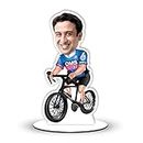 Foto Factory Gifts® Personalized Caricature Cutout for Cycling Man (Wooden_8 inch x 5 inch_Multicolour) CA0088